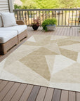 Addison Rugs Gentle Waves Beige Washable Indoor-Outdoor Rug