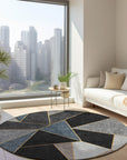 Addison Rugs Gentle Waves Blue Washable Indoor-Outdoor Rug