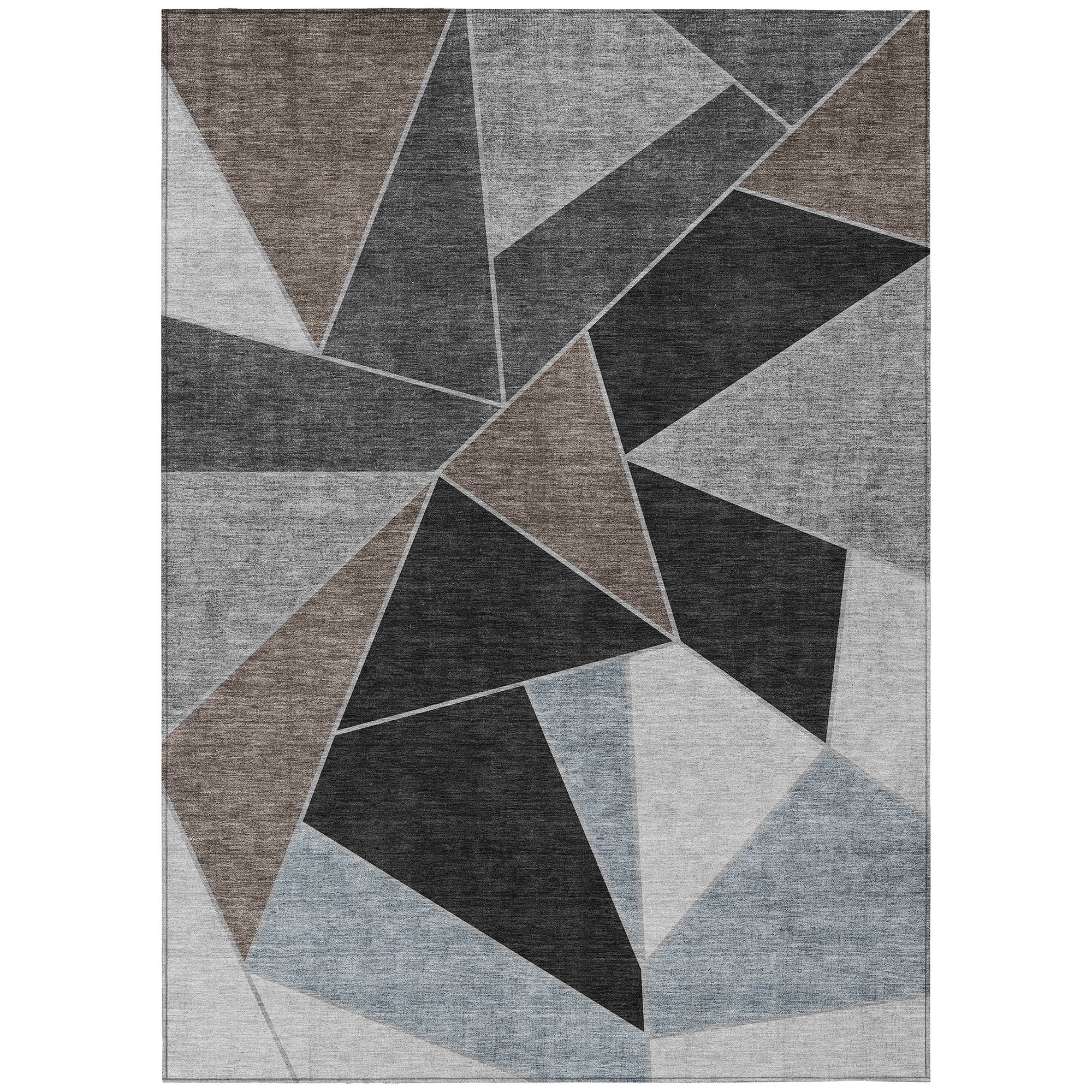 Addison Rugs Gentle Waves Brown Washable Indoor-Outdoor Rug