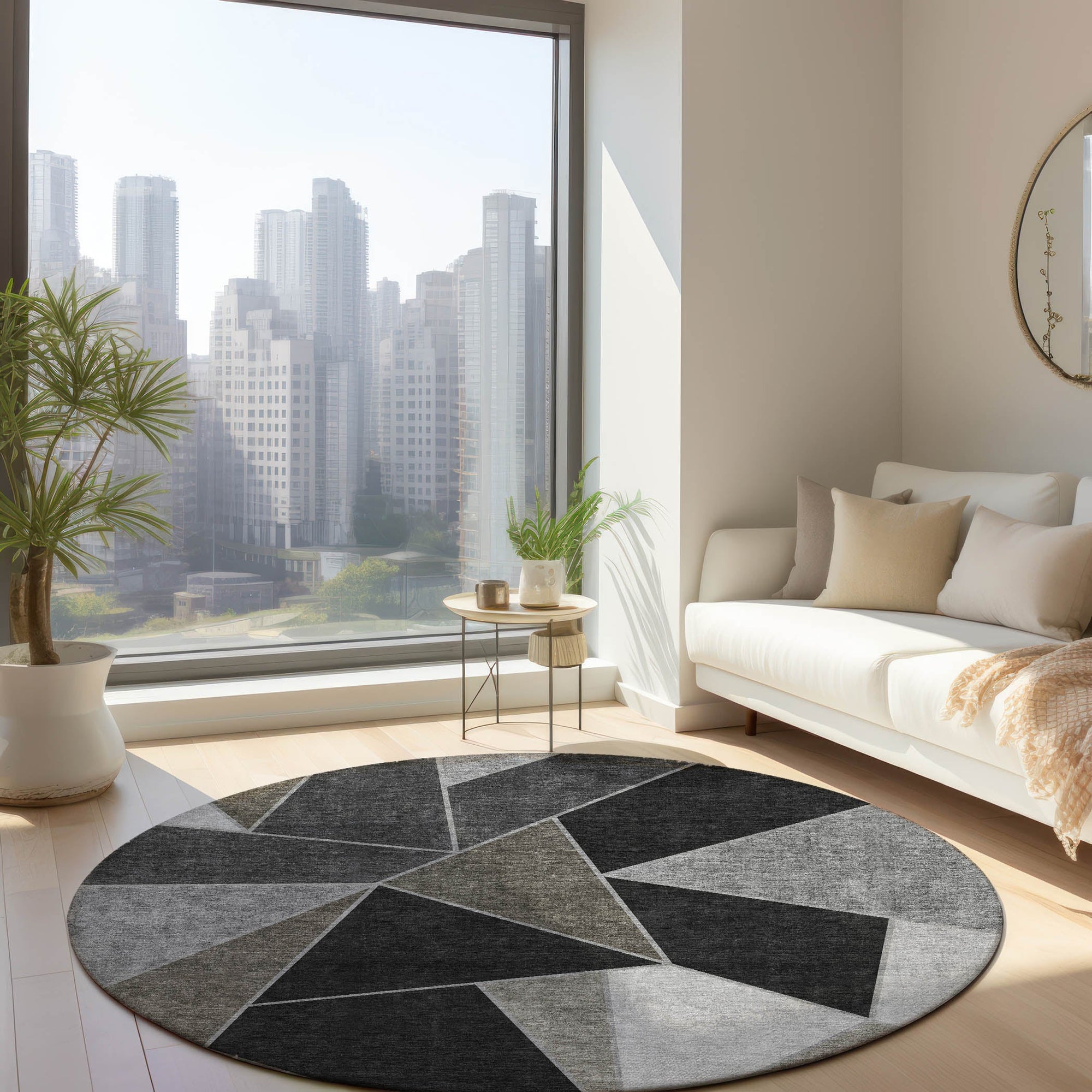 Addison Rugs Gentle Waves Chocolate Washable Indoor-Outdoor Rug