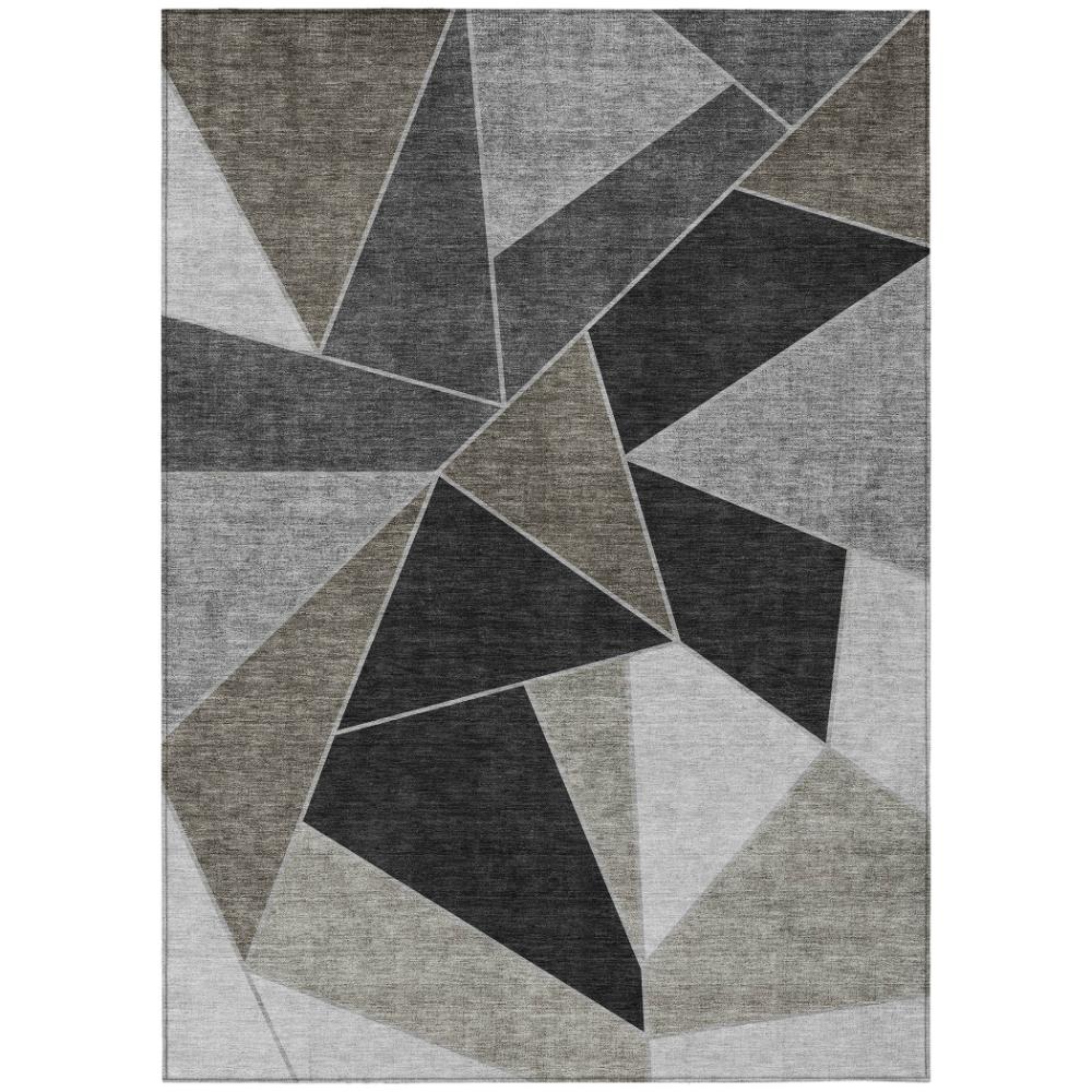 Addison Rugs Gentle Waves Chocolate Washable Indoor-Outdoor Rug