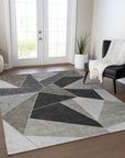 Addison Rugs Gentle Waves Chocolate Washable Indoor-Outdoor Rug
