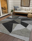 Addison Rugs Gentle Waves Chocolate Washable Indoor-Outdoor Rug
