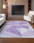 Addison Rugs Gentle Waves Lilac Washable Indoor-Outdoor Rug