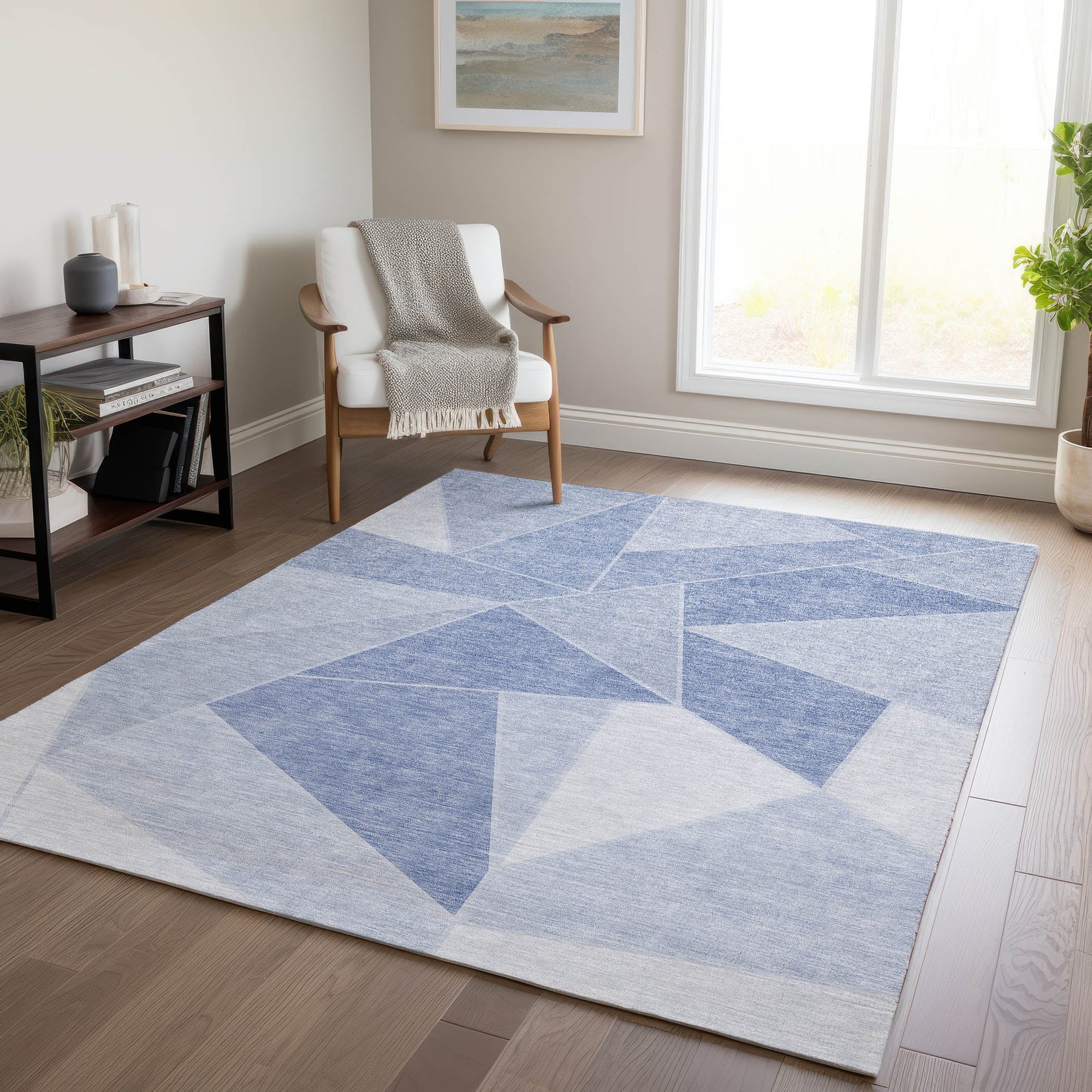 Addison Rugs Gentle Waves Sky Washable Indoor-Outdoor Rug