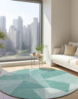 Addison Rugs Gentle Waves Teal Washable Indoor-Outdoor Rug