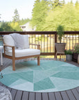 Addison Rugs Gentle Waves Teal Washable Indoor-Outdoor Rug