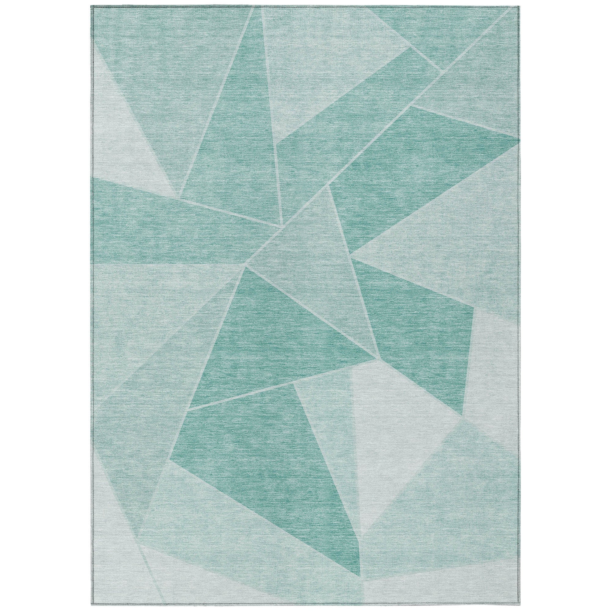 Addison Rugs Gentle Waves Teal Washable Indoor-Outdoor Rug