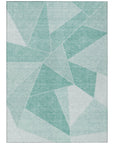 Addison Rugs Gentle Waves Teal Washable Indoor-Outdoor Rug
