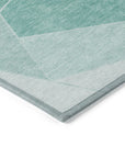 Addison Rugs Gentle Waves Teal Washable Indoor-Outdoor Rug