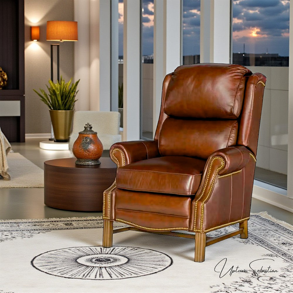 Uptown Sebastian Nexus Leather Power Push Button Recliner