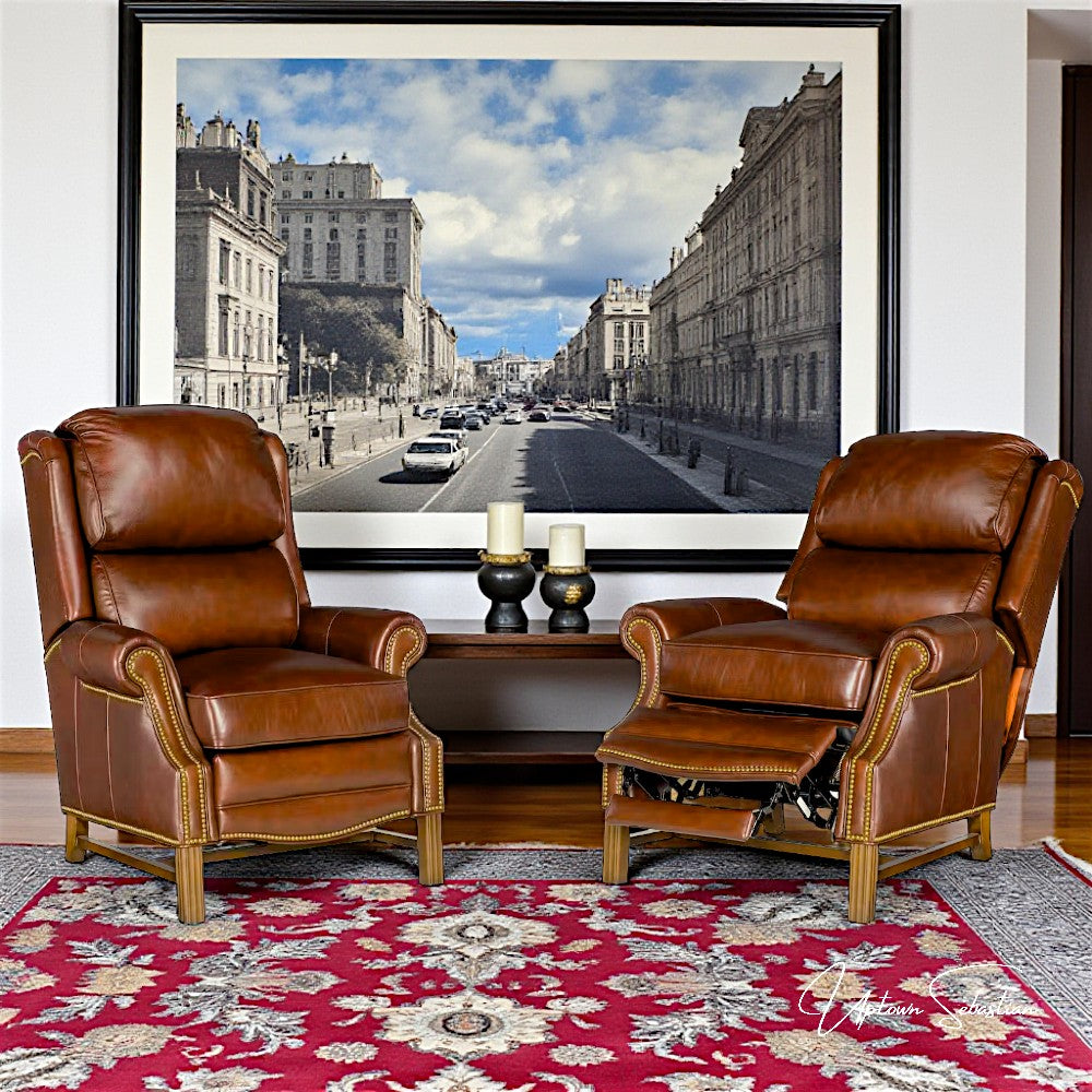 Uptown Sebastian Nexus Leather Power Push Button Recliner