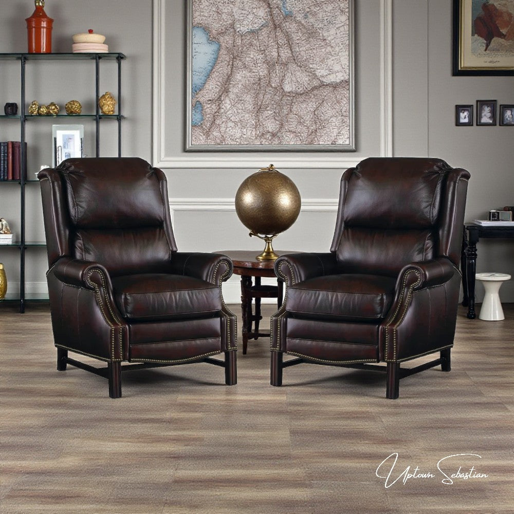 Uptown Sebastian Nexus Leather Power Push Button Recliner