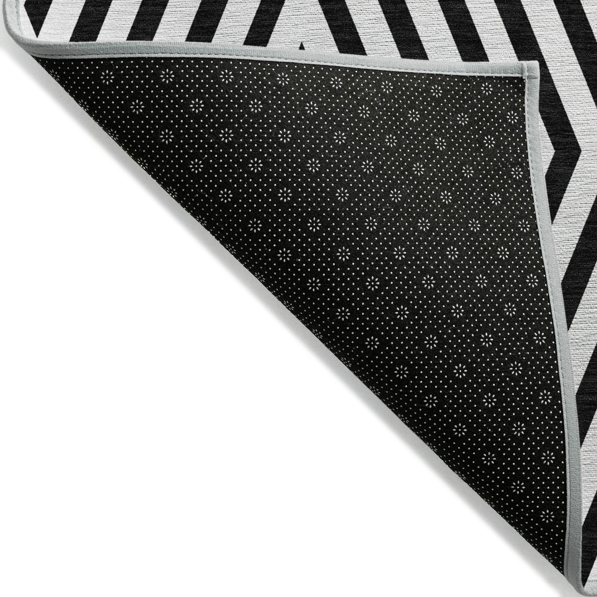 Addison Rugs Geometric Black Washable Indoor-Outdoor Rug