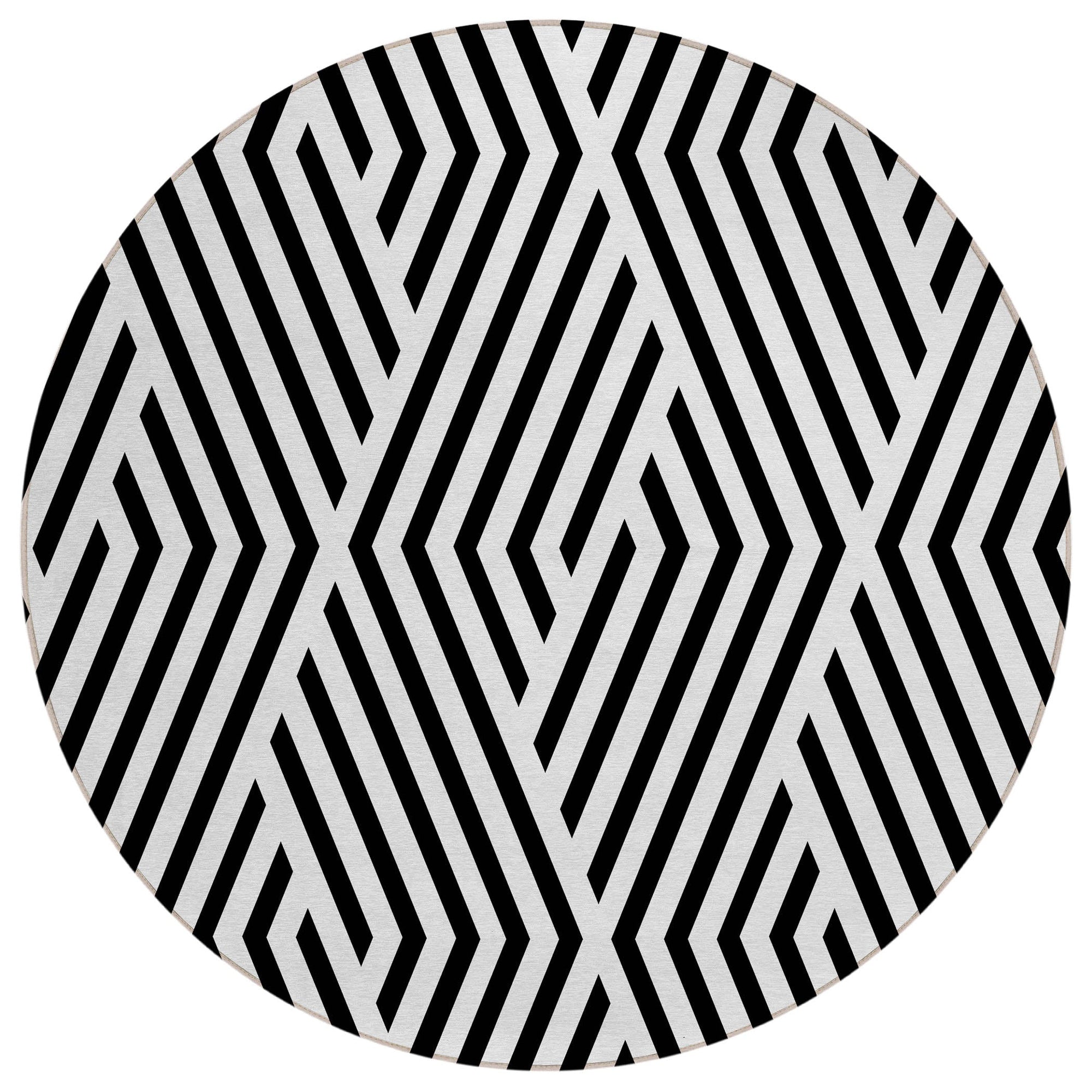 Addison Rugs Geometric Black Washable Indoor-Outdoor Rug