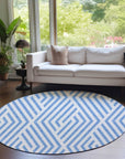 Addison Rugs Geometric Blue Washable Indoor-Outdoor Rug