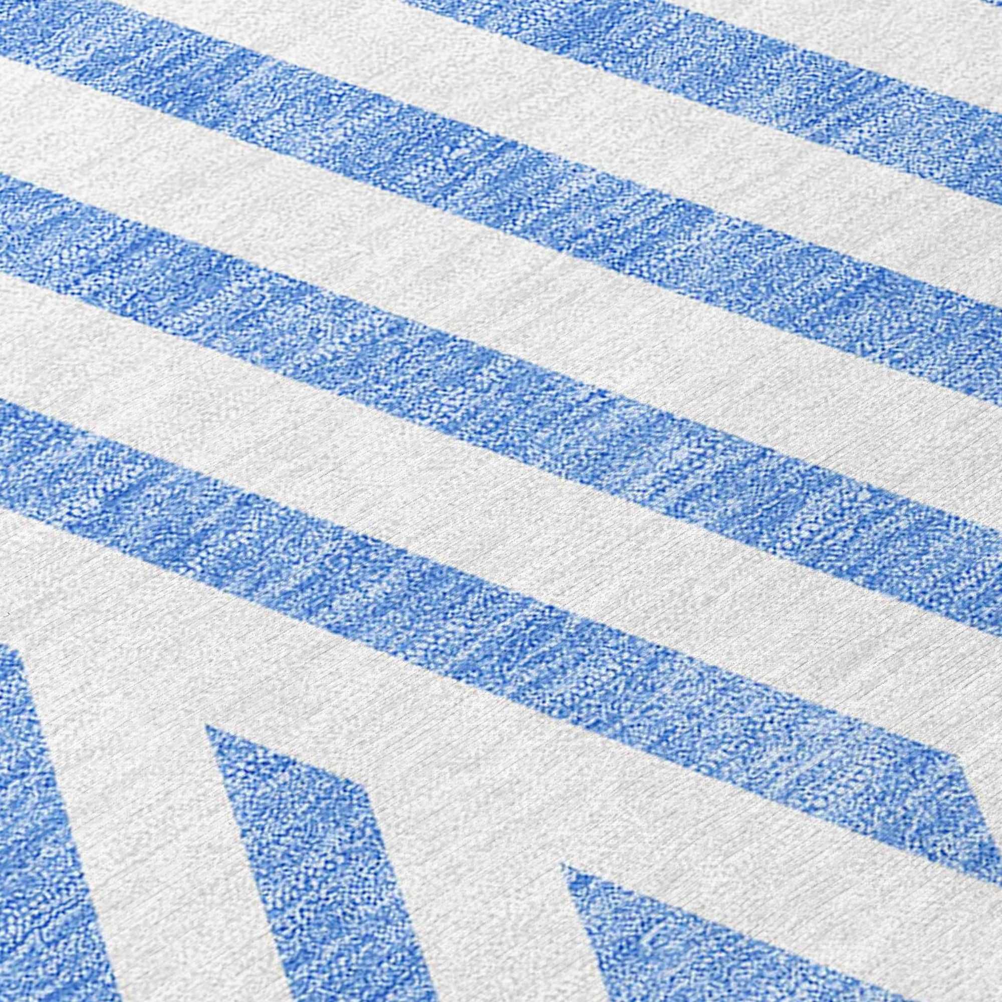 Addison Rugs Geometric Blue Washable Indoor-Outdoor Rug