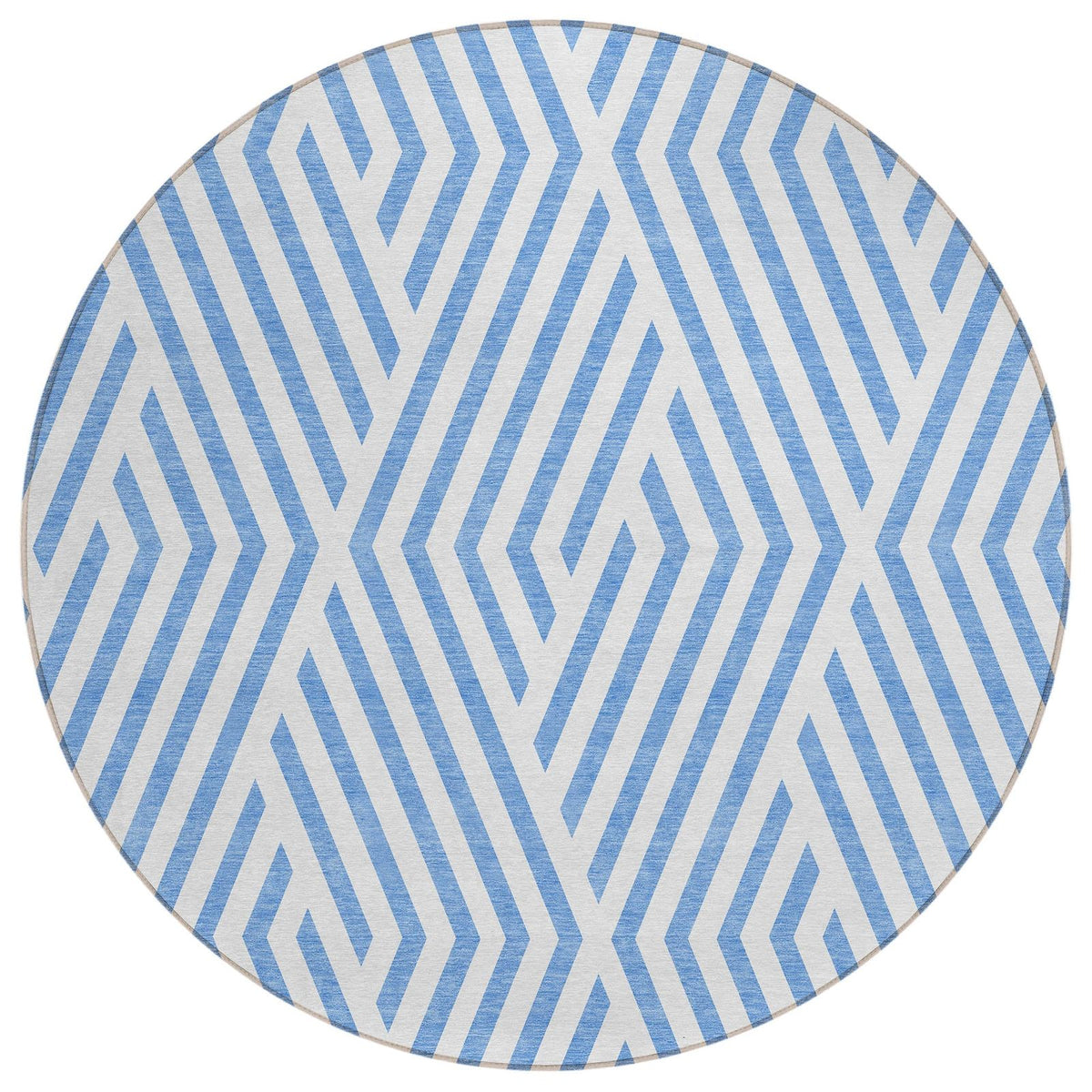 Addison Rugs Geometric Blue Washable Indoor-Outdoor Rug