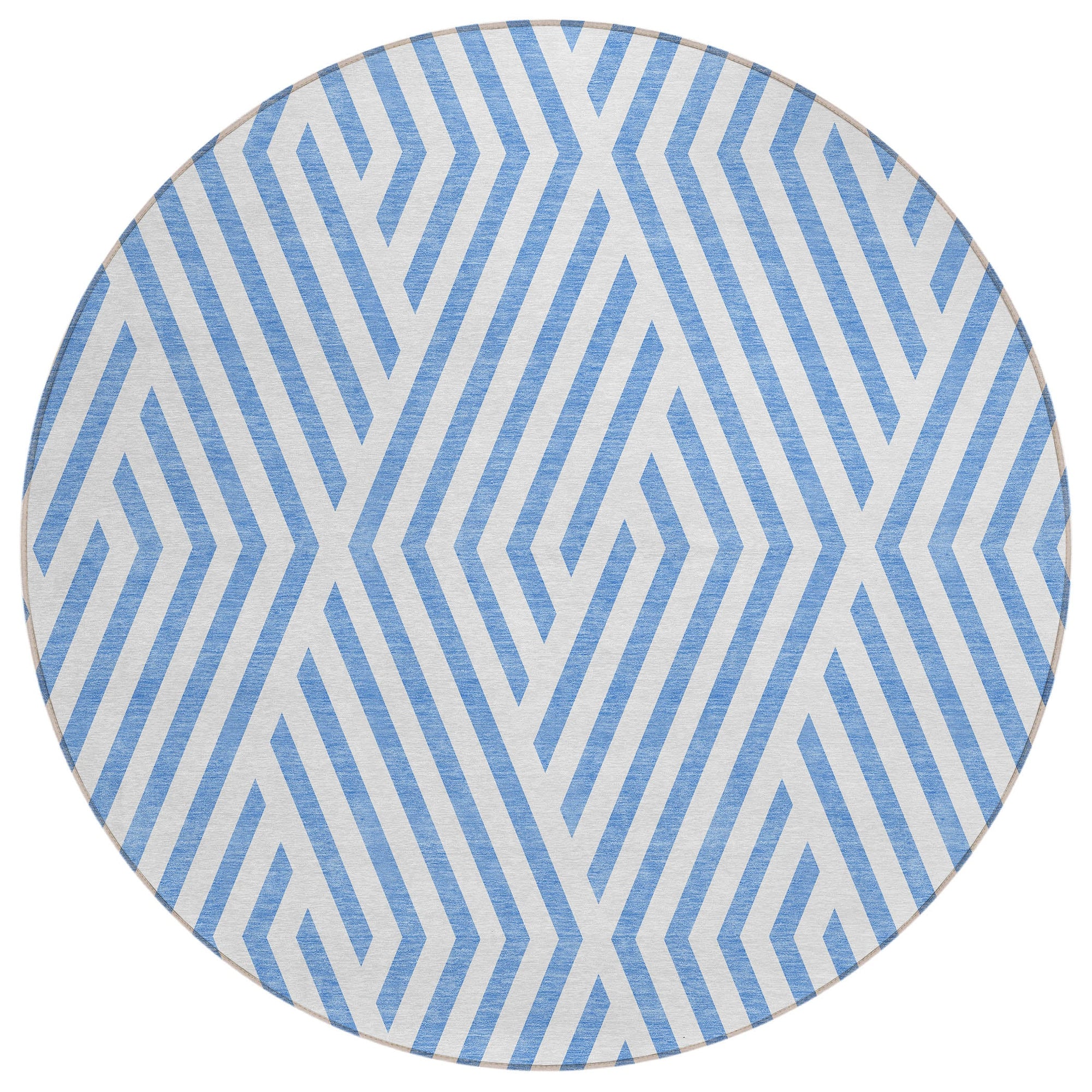 Addison Rugs Geometric Blue Washable Indoor-Outdoor Rug