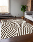 Addison Rugs Geometric Brown Washable Indoor-Outdoor Rug