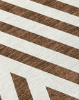 Addison Rugs Geometric Brown Washable Indoor-Outdoor Rug