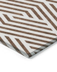 Addison Rugs Geometric Brown Washable Indoor-Outdoor Rug