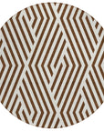 Addison Rugs Geometric Brown Washable Indoor-Outdoor Rug