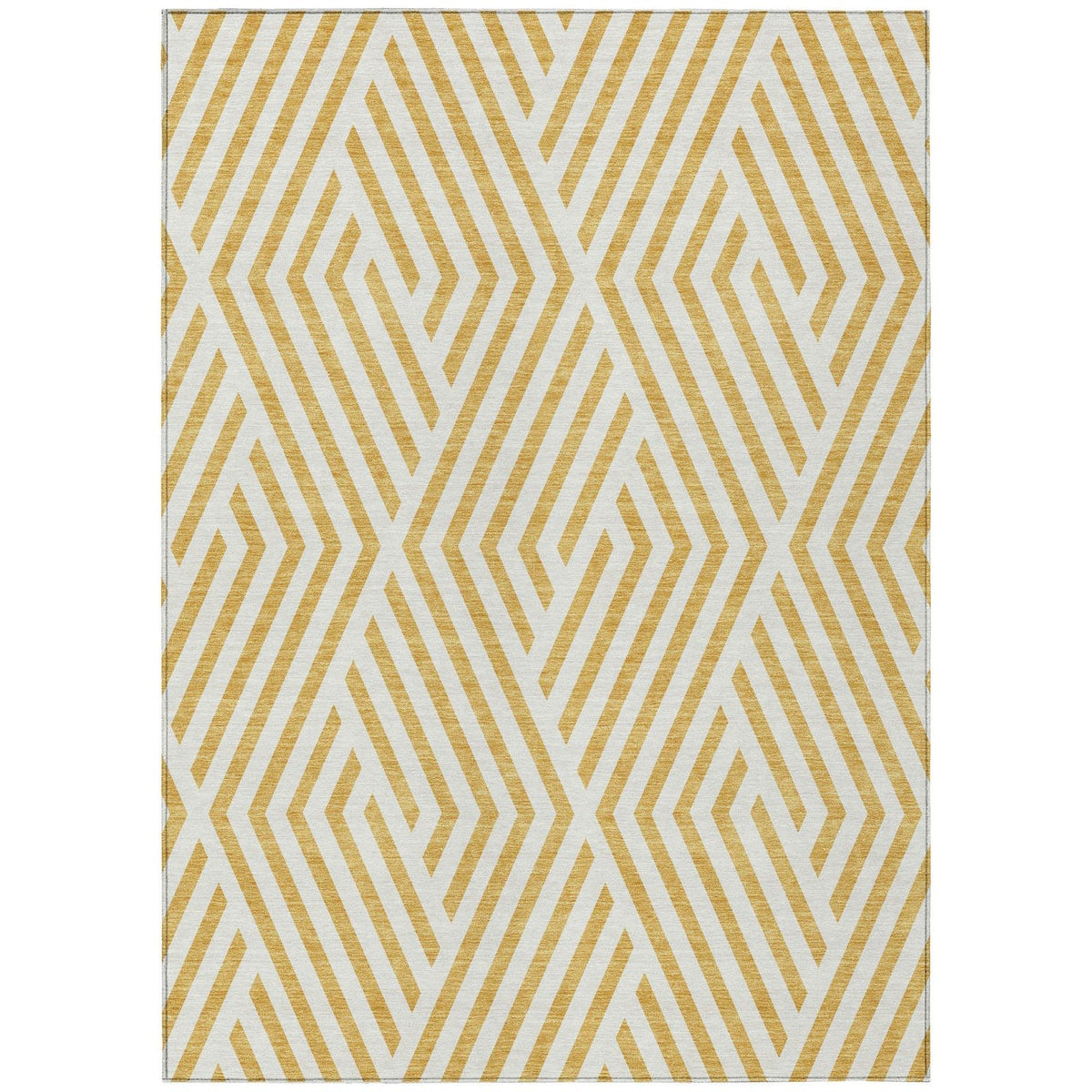 Addison Rugs Geometric Gold Washable Indoor-Outdoor Rug