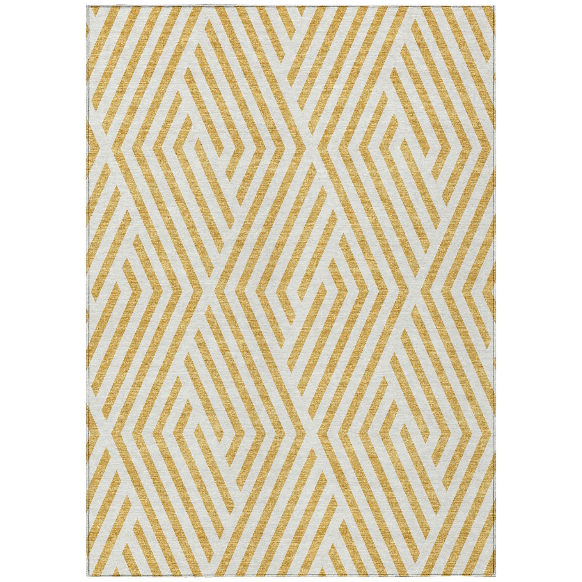 Addison Rugs Geometric Gold Washable Indoor-Outdoor Rug