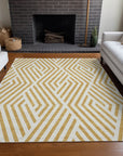 Addison Rugs Geometric Gold Washable Indoor-Outdoor Rug