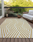 Addison Rugs Geometric Gold Washable Indoor-Outdoor Rug