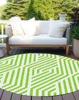 Addison Rugs Geometric Green Washable Indoor-Outdoor Rug