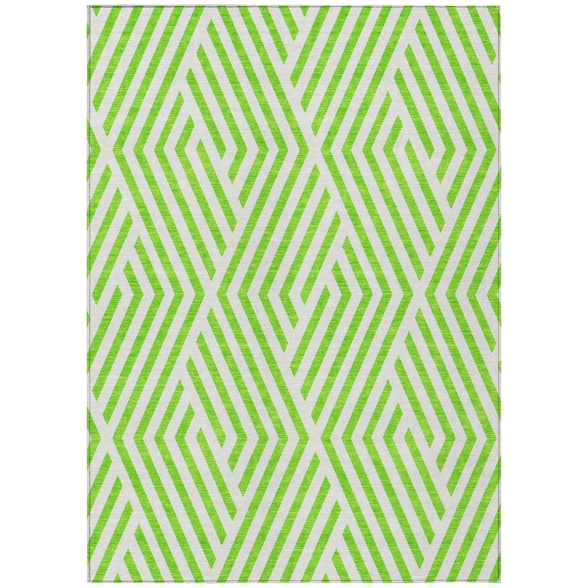 Addison Rugs Geometric Green Washable Indoor-Outdoor Rug