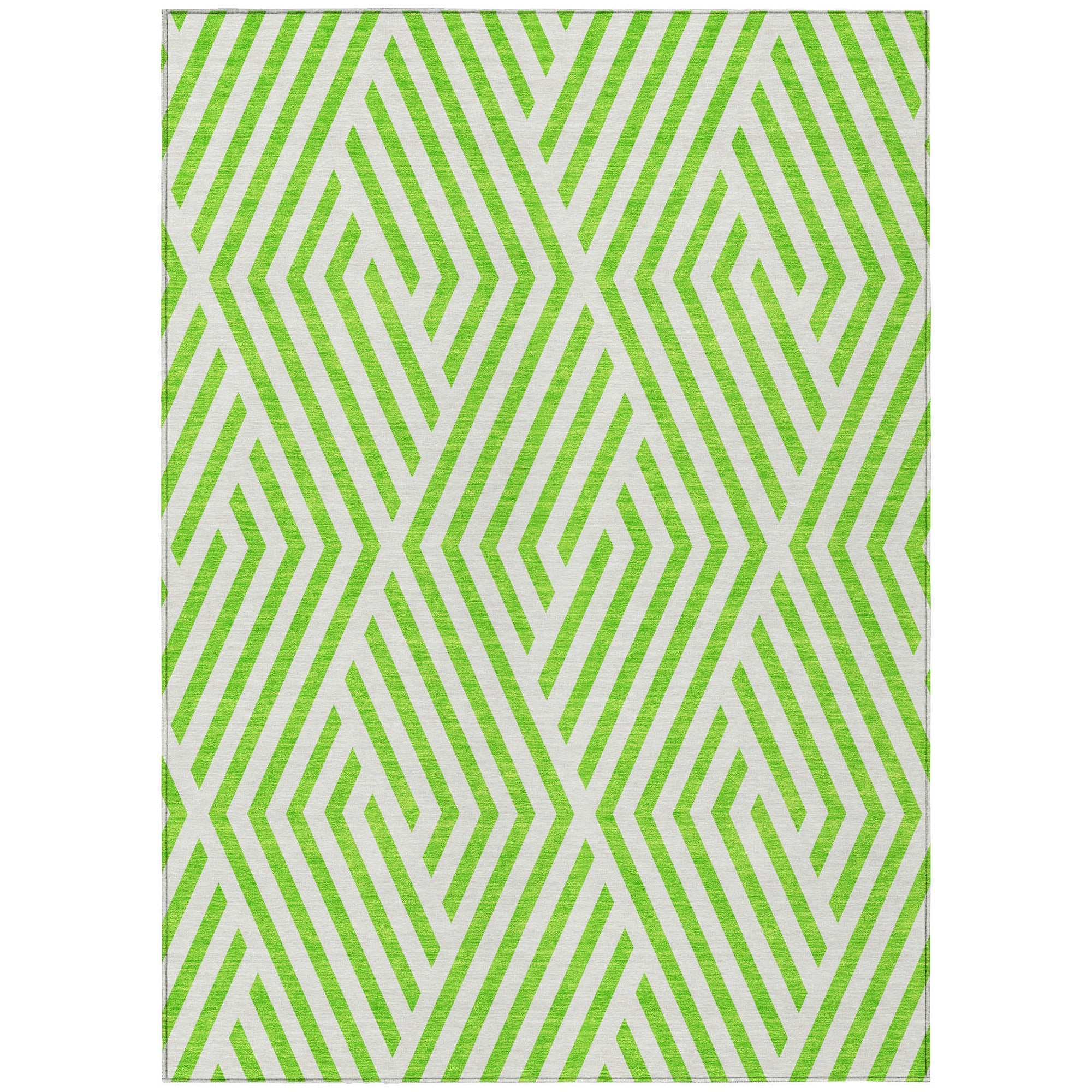 Addison Rugs Geometric Green Washable Indoor-Outdoor Rug