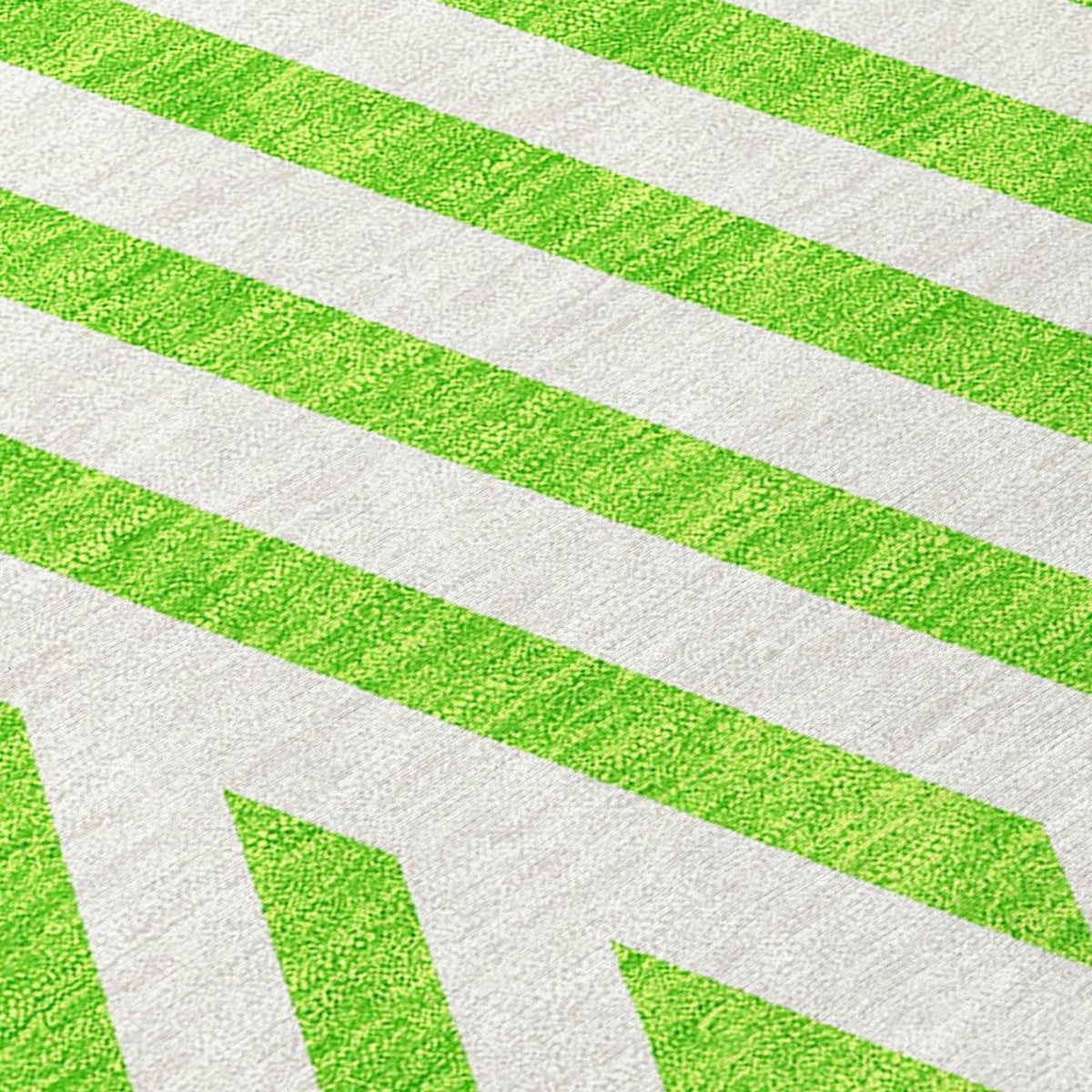 Addison Rugs Geometric Green Washable Indoor-Outdoor Rug