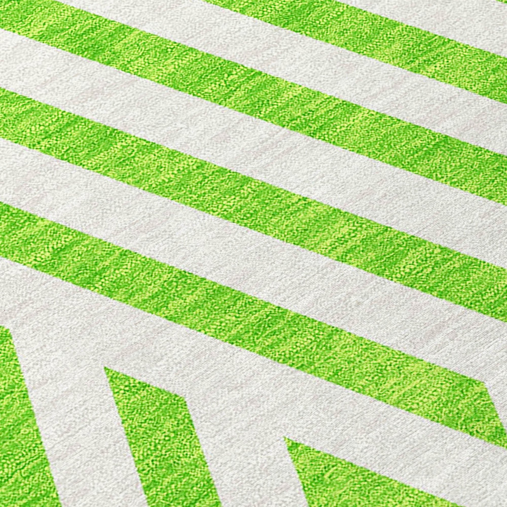 Addison Rugs Geometric Green Washable Indoor-Outdoor Rug
