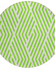 Addison Rugs Geometric Green Washable Indoor-Outdoor Rug