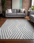 Addison Rugs Geometric Grey Washable Indoor-Outdoor Rug