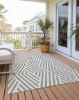 Addison Rugs Geometric Grey Washable Indoor-Outdoor Rug