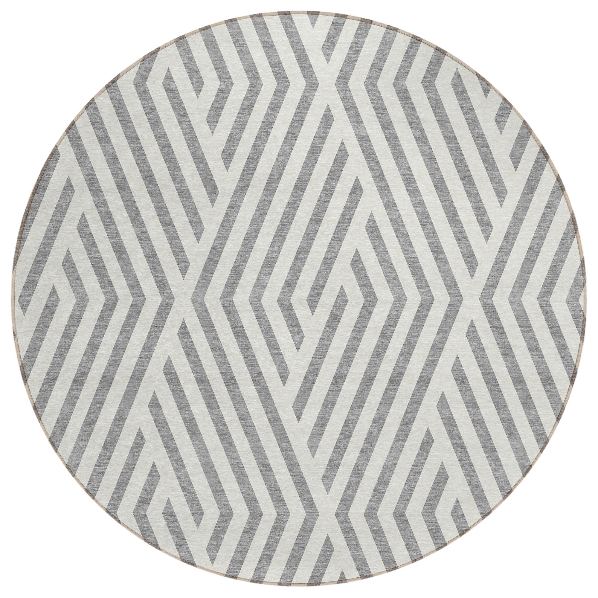 Addison Rugs Geometric Grey Washable Indoor-Outdoor Rug