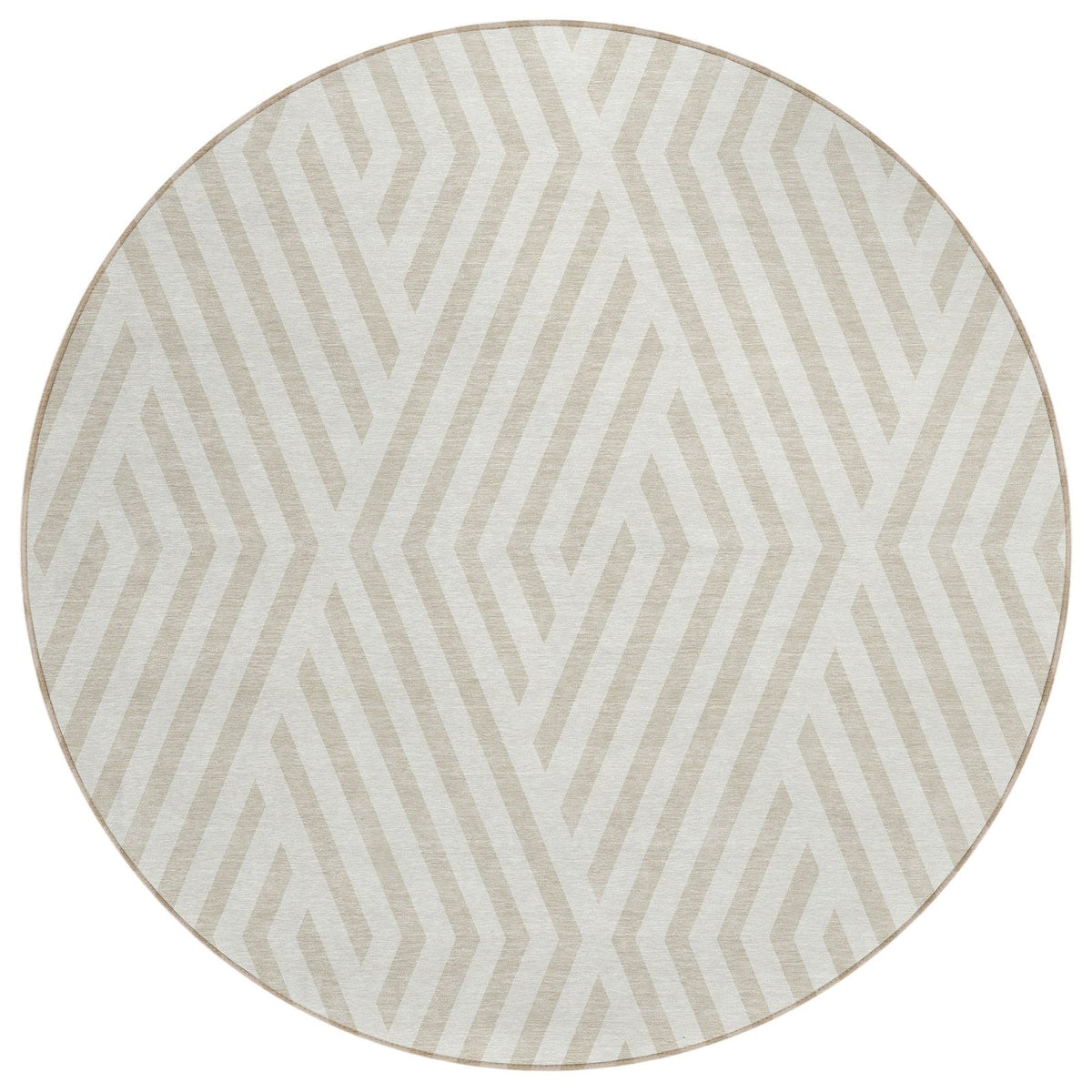 Addison Rugs Geometric Ivory Washable Indoor-Outdoor Rug
