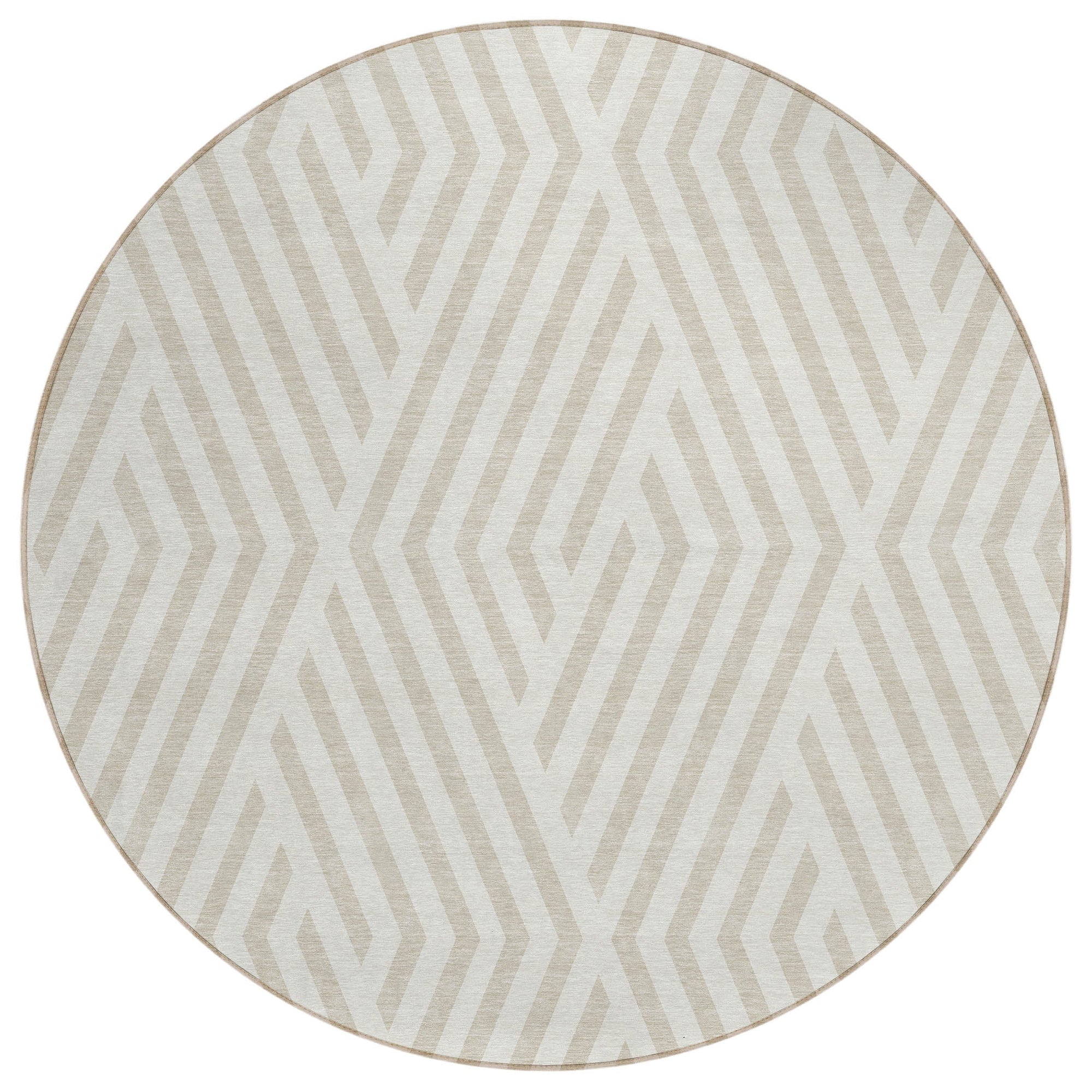 Addison Rugs Geometric Ivory Washable Indoor-Outdoor Rug