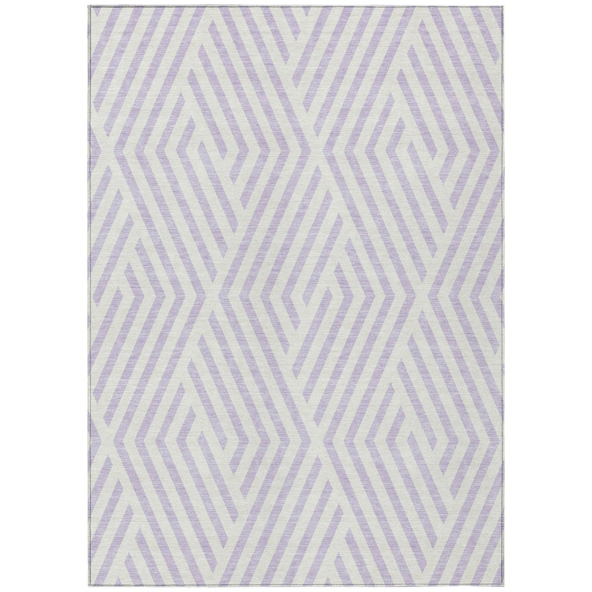 Addison Rugs Geometric Lavender Washable Indoor-Outdoor Rug