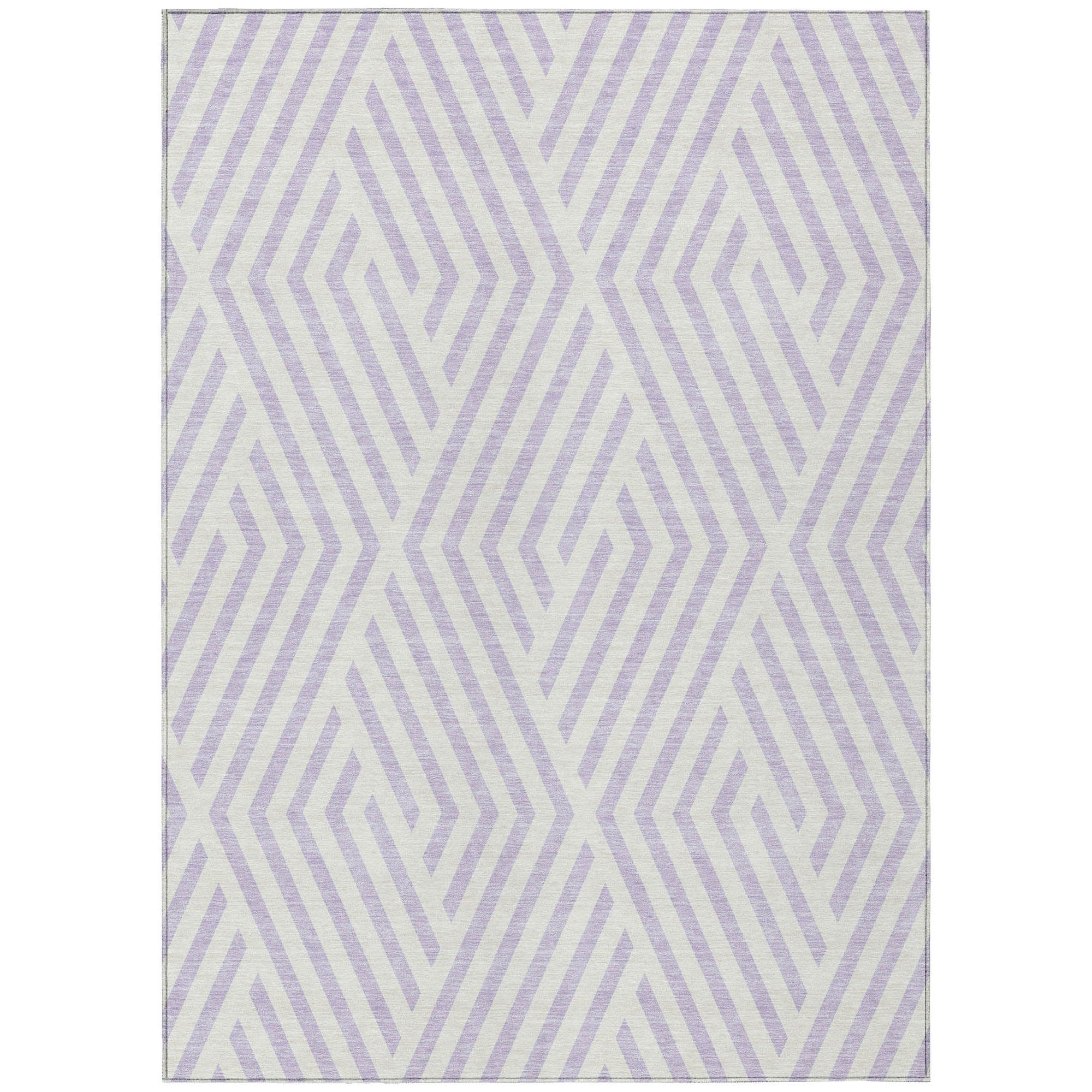 Addison Rugs Geometric Lavender Washable Indoor-Outdoor Rug