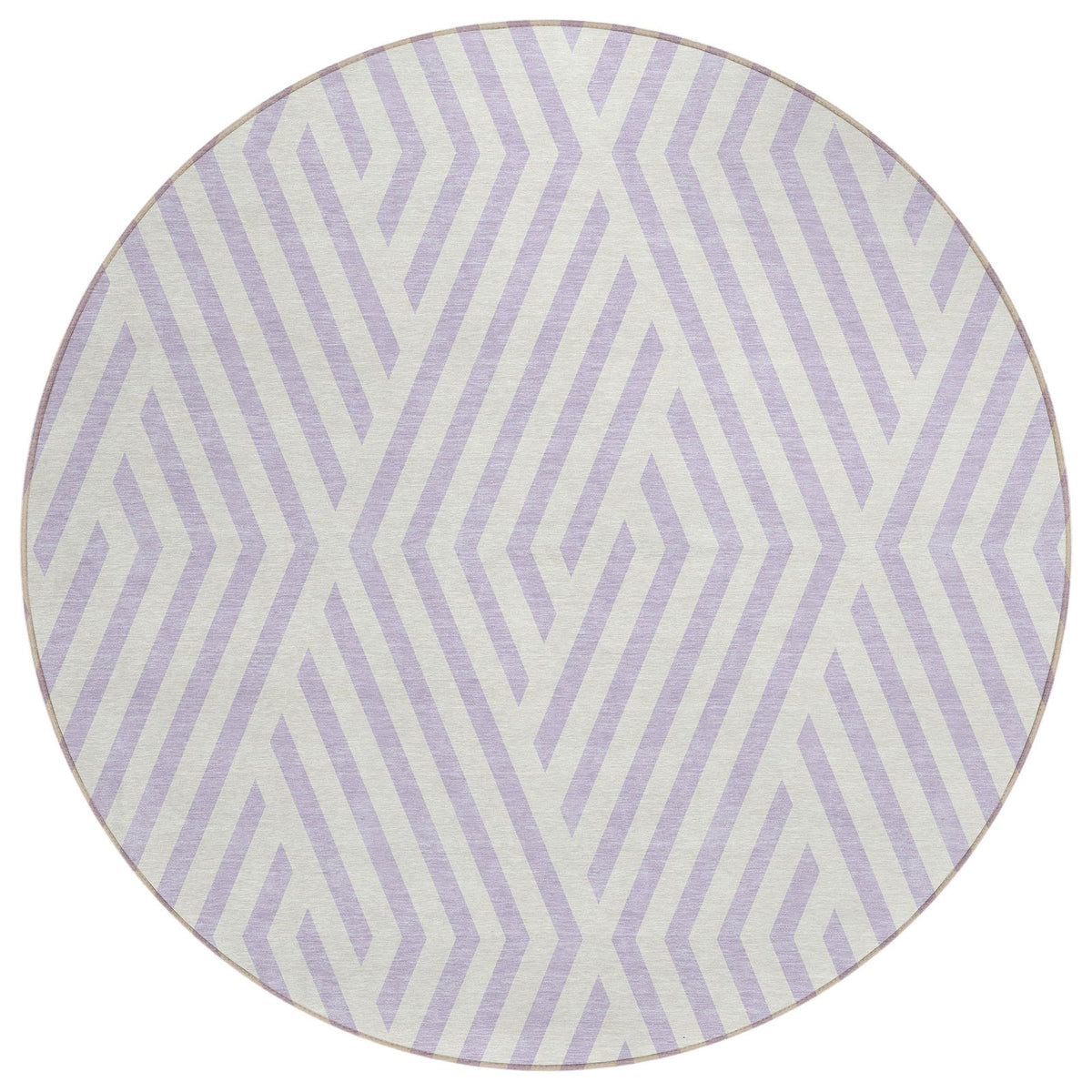 Addison Rugs Geometric Lavender Washable Indoor-Outdoor Rug