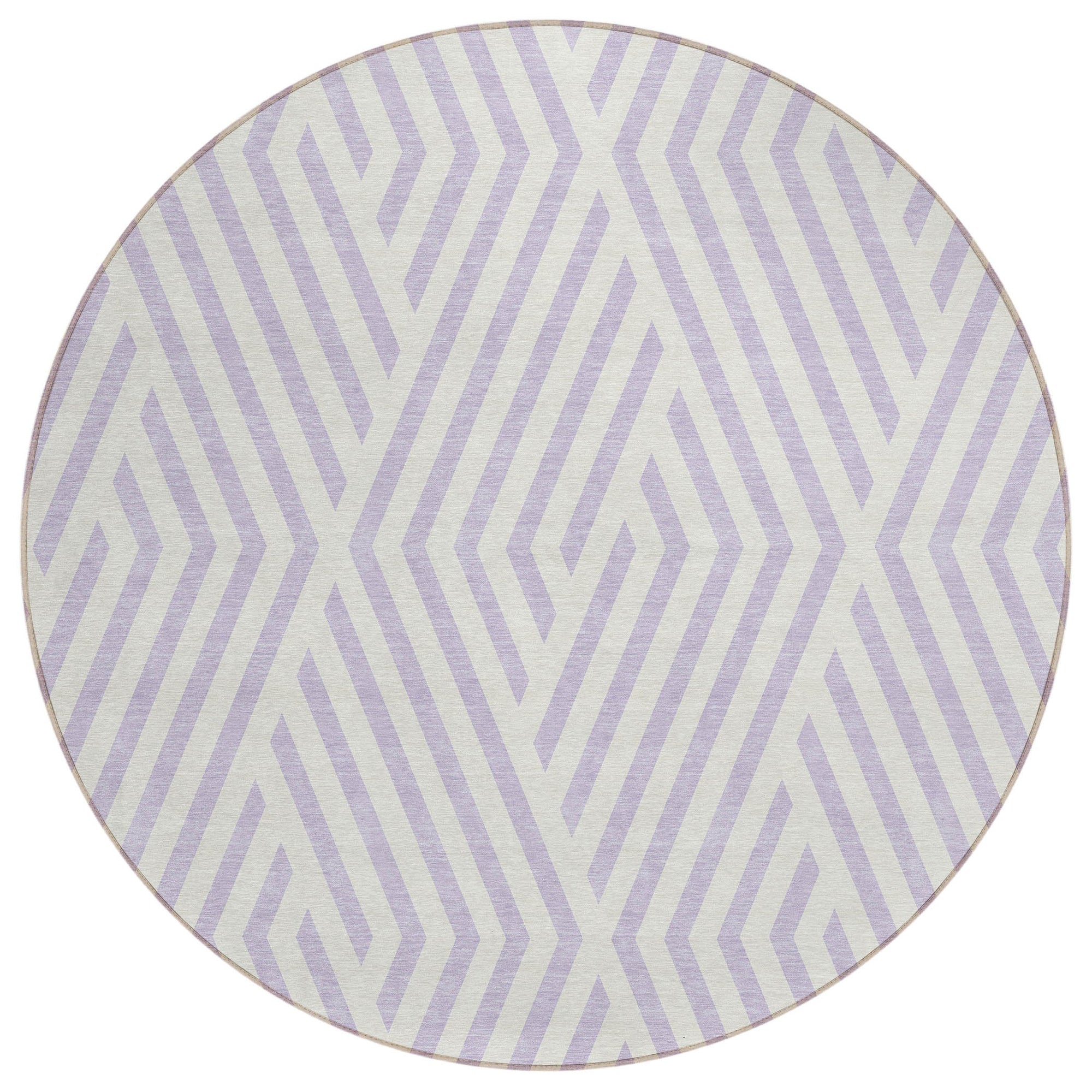 Addison Rugs Geometric Lavender Washable Indoor-Outdoor Rug