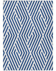 Addison Rugs Geometric Navy Washable Indoor-Outdoor Rug