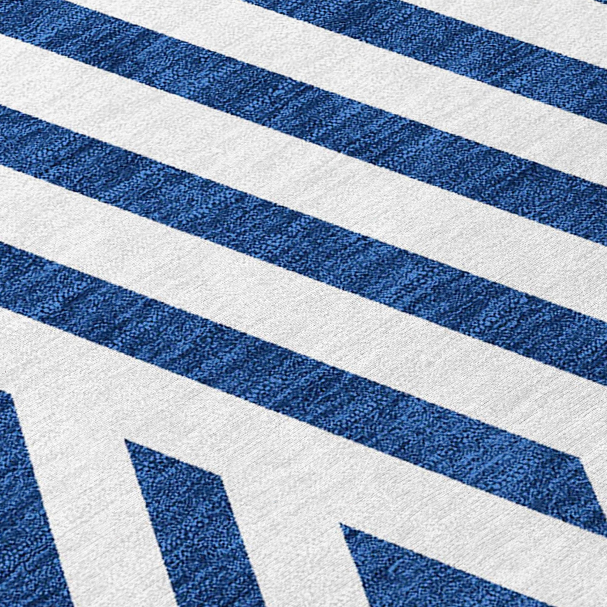 Addison Rugs Geometric Navy Washable Indoor-Outdoor Rug