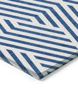 Addison Rugs Geometric Navy Washable Indoor-Outdoor Rug