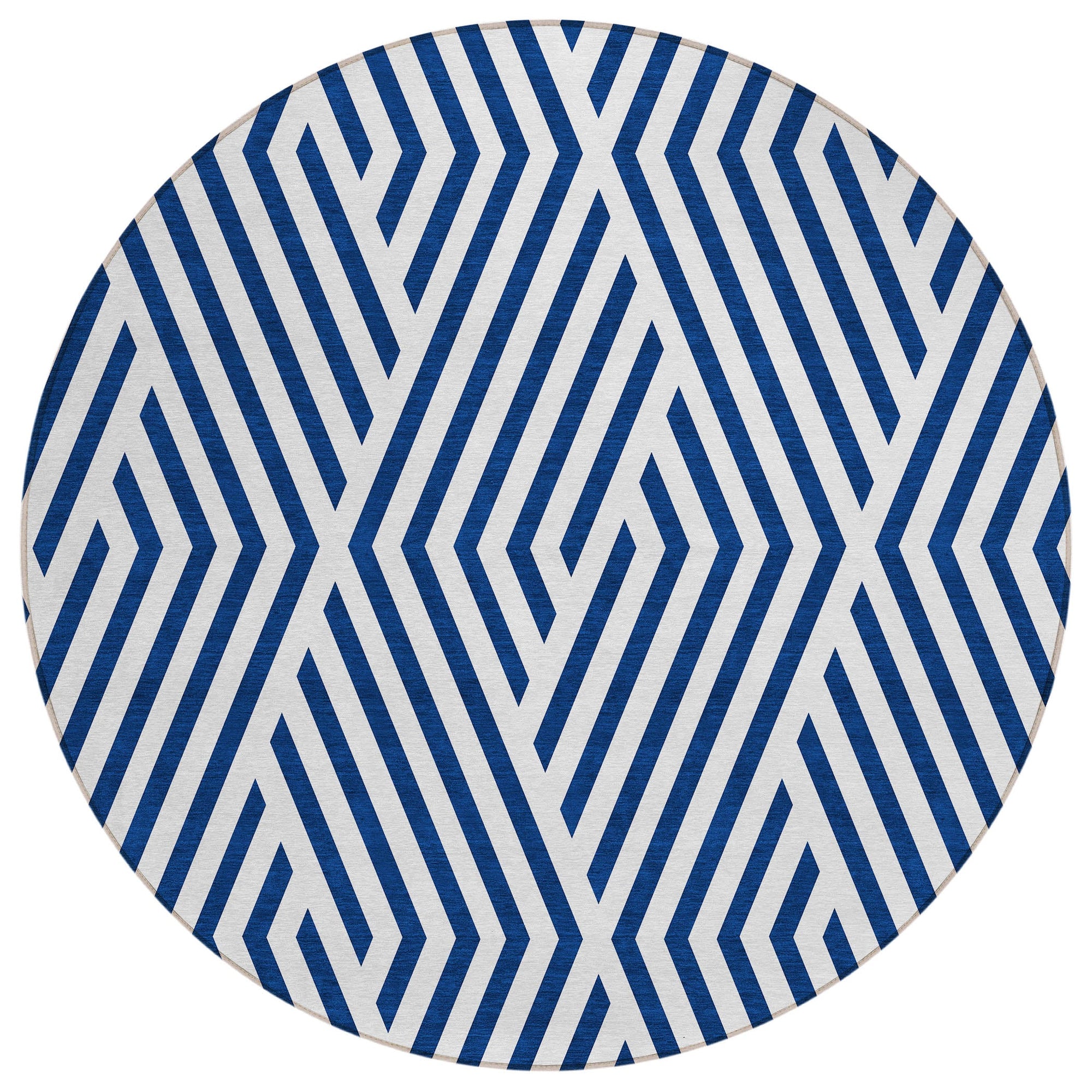 Addison Rugs Geometric Navy Washable Indoor-Outdoor Rug